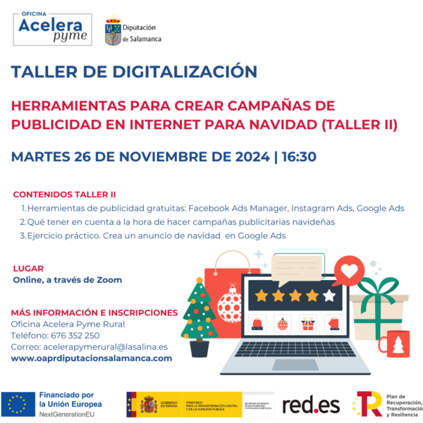 Taller de digitalización. Herramientas para crear campañas de publicidad en internet para Navidad