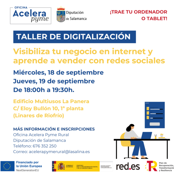 Talleres de digitalización. Visibiliza tu negocio en internet y aprende a vender con redes sociales