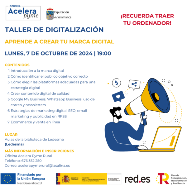 Taller de digitalización. Aprende a crear tu marca digital